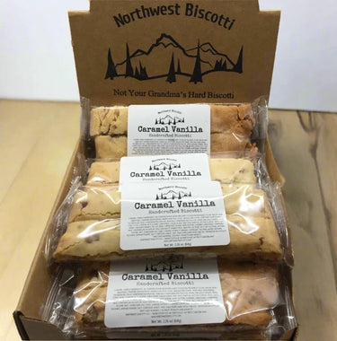 Caramel Vanilla Biscotti Double Pack – Sweet, Salty, and Irresistibly Dunkable - Java Momma